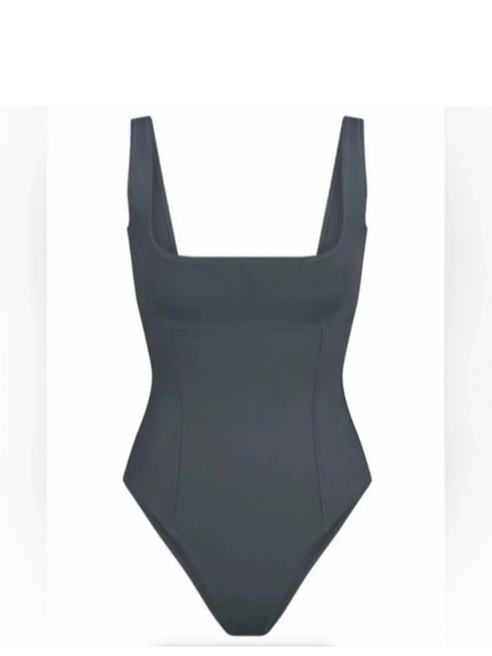 SKIMS Shaping Swim Tank One Piece in Gunmetal Size 4X NWT - Picture 3 of 9
